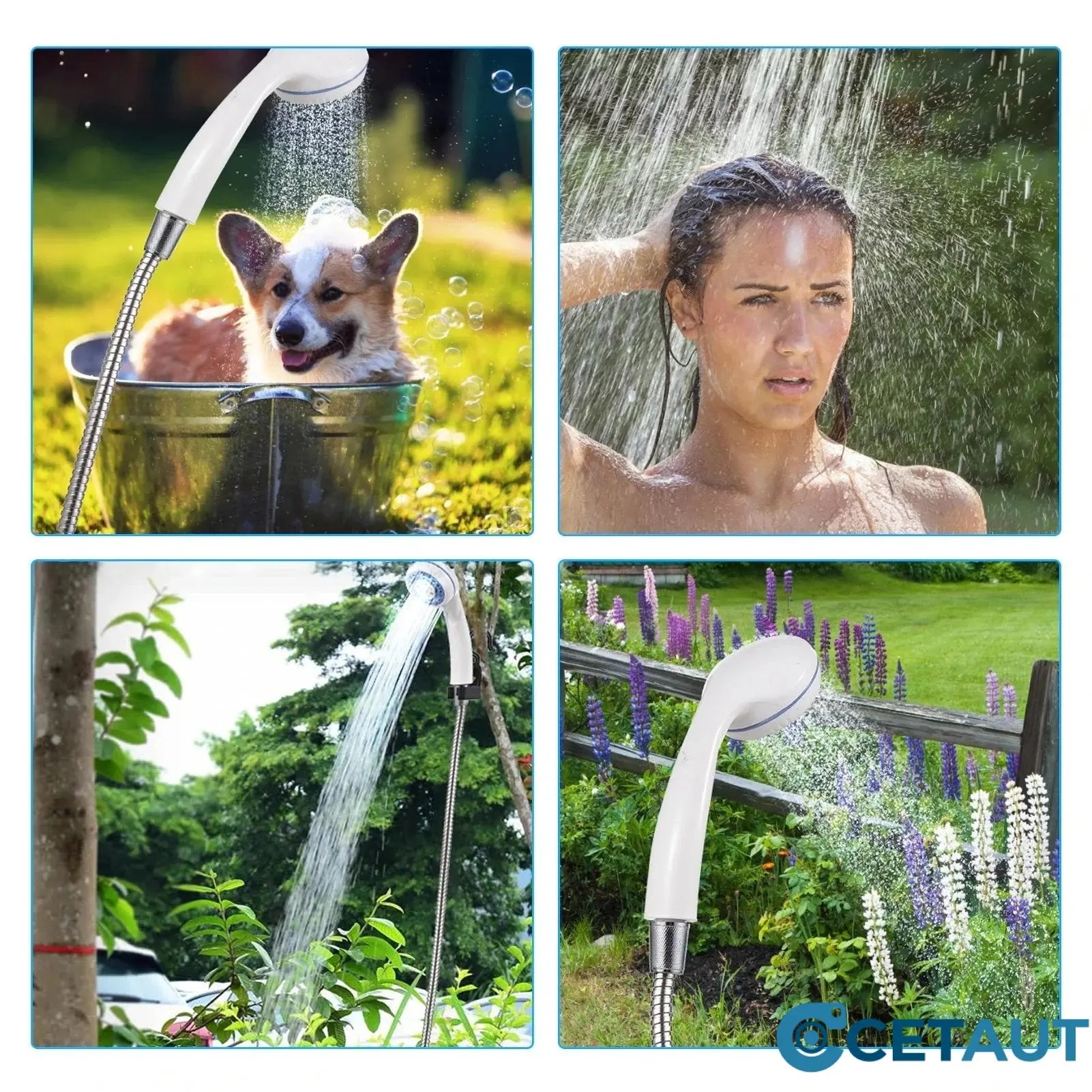 🚿 Frisch bleiben im Freien - 50% OFF - 🔥 Tragbare Campingdusche mit einstellbarem Durchfluss - für eine einfache und bequeme Reinigung im Freien! cetaut
