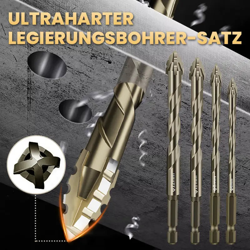 🔥2025 Heißer Verkauf🔥Hochfester Exzenterbohrer-Satz mit 4 Schneiden cetaut