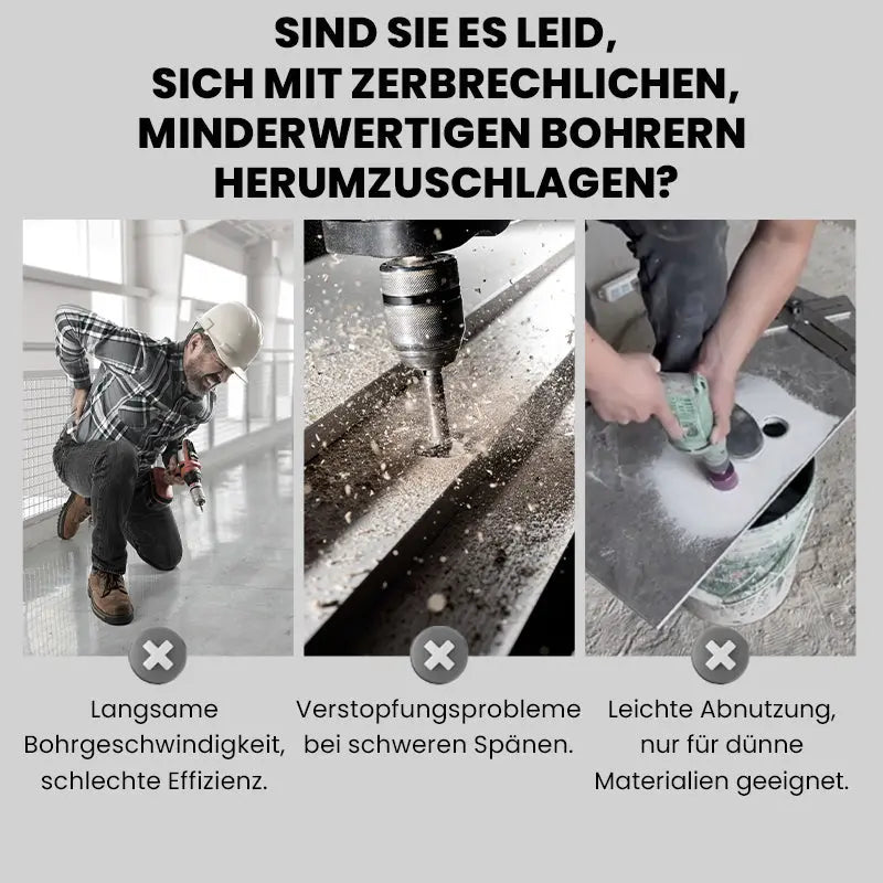 🔥2025 Heißer Verkauf🔥Hochfester Exzenterbohrer-Satz mit 4 Schneiden cetaut