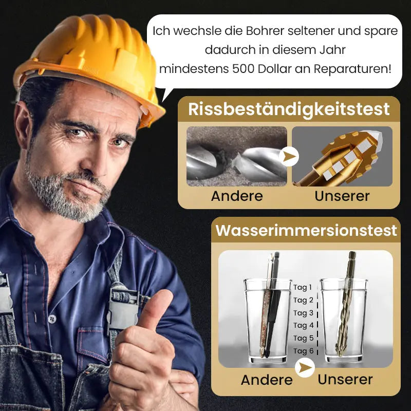 🔥2025 Heißer Verkauf🔥Hochfester Exzenterbohrer-Satz mit 4 Schneiden cetaut