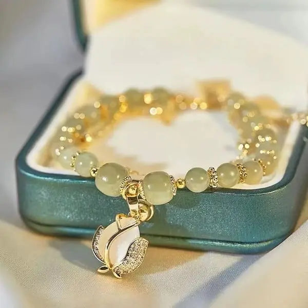 🔥KAUFEN SIE 2 UND ERHALTEN 10% RABATT💝Hetian-Jade-Goldblatt-Armband|🔥Lucky Jade Armband  🍀Feng-Shui-Jadearmband – elegant und noch edler cetaut