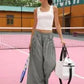 Leicht. Atmungsaktiv. Perfekt für deinen aktiven Alltag-Lässige Cropped-Strandhose mit weitem Bein cetaut