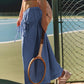 Leicht. Atmungsaktiv. Perfekt für deinen aktiven Alltag-Lässige Cropped-Strandhose mit weitem Bein cetaut