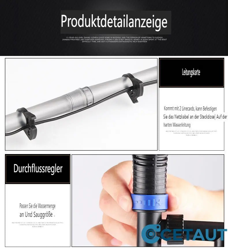 ✨ Sauberes Aquarium, mühelos in 3 Minuten! ✨Elektrischer Saugnapf-Aquarium-Wasserwechsler-Filterreiniger Nein cetaut
