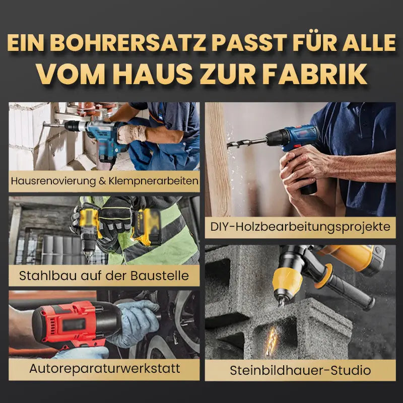 🔥2025 Heißer Verkauf🔥Hochfester Exzenterbohrer-Satz mit 4 Schneiden cetaut