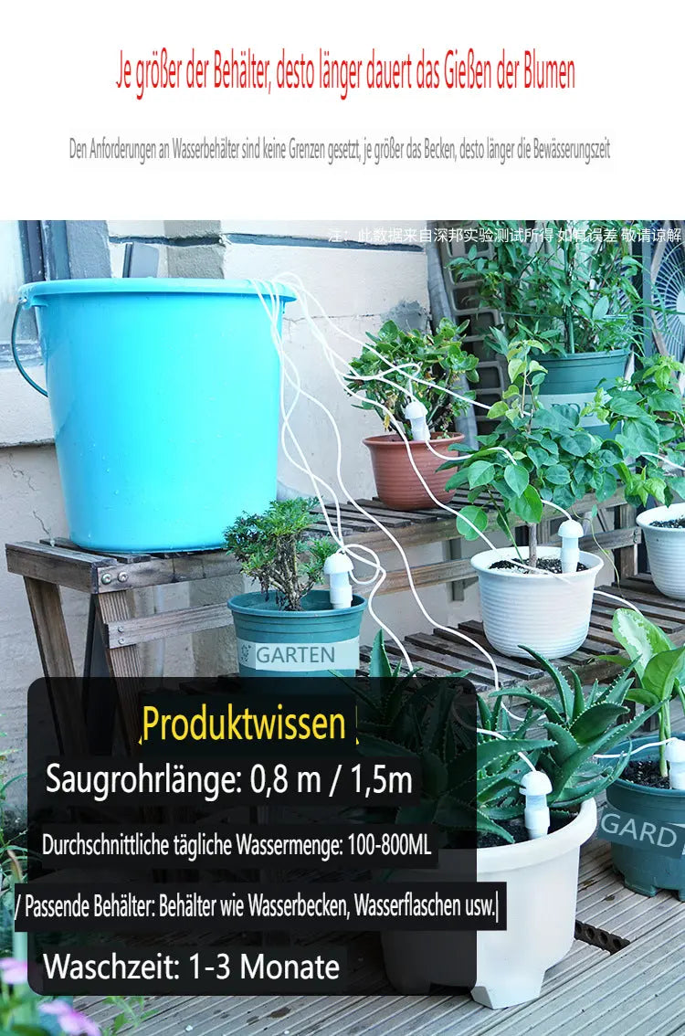 ⚙️ Innovativ & stromlos: Bewässerung durch physikalische Schwerkraft! ♻️ 100% recycelter Kunststoff + Gips | Umweltfreundlich & stabil cetaut
