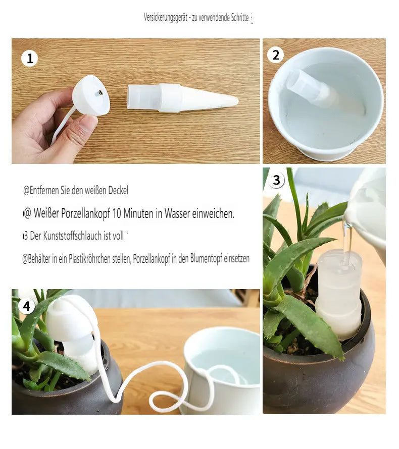 ⚙️ Innovativ & stromlos: Bewässerung durch physikalische Schwerkraft! ♻️ 100% recycelter Kunststoff + Gips | Umweltfreundlich & stabil cetaut