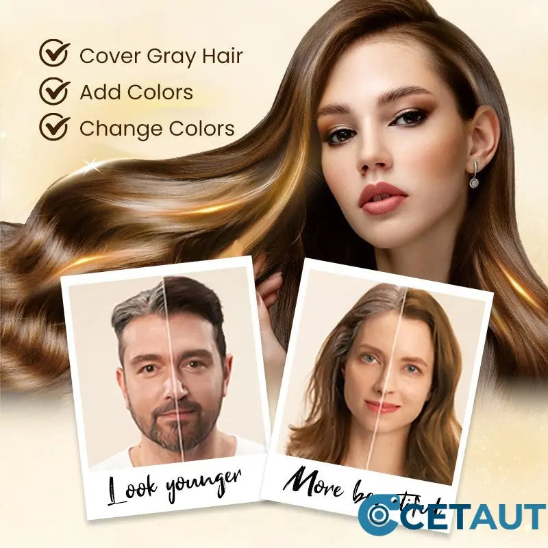 ❤️ Lang anhaltende natürliche Haarfarbe Shampoo cetaut