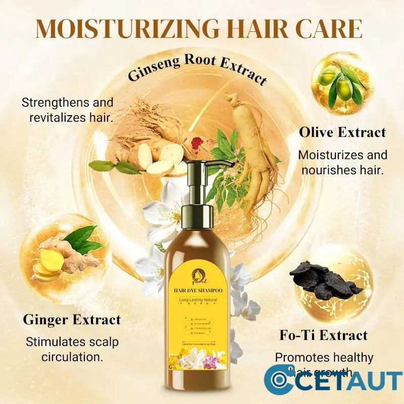 ❤️ Lang anhaltende natürliche Haarfarbe Shampoo cetaut
