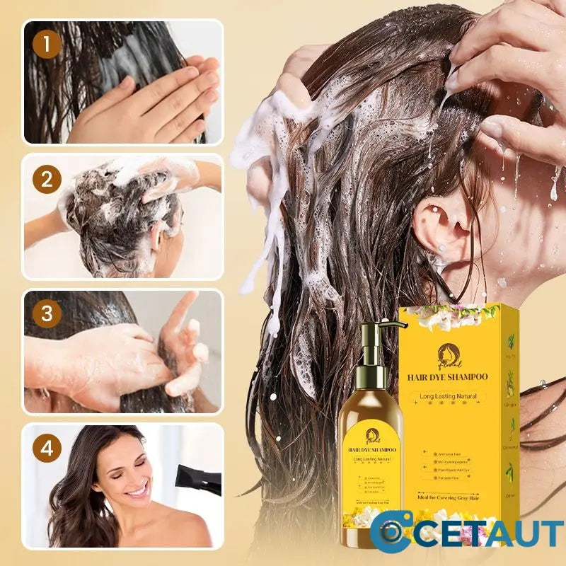 ❤️ Lang anhaltende natürliche Haarfarbe Shampoo cetaut