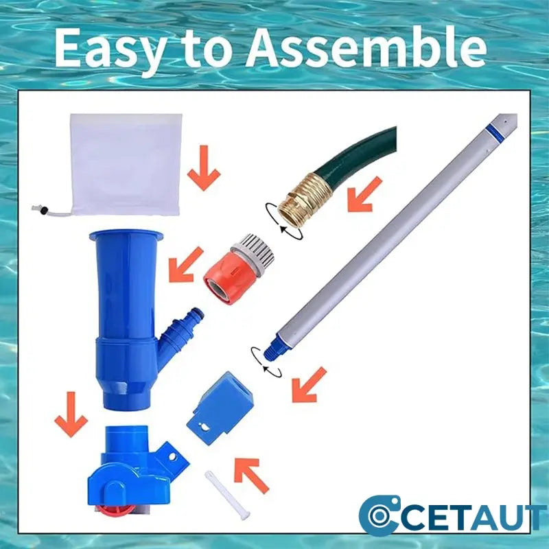 🏊‍♂️Perfekte Poolpflege: Sauber in Minuten – ohne Stress🛠️Powerful Suction Pool Vacuum Jet Kit cetaut