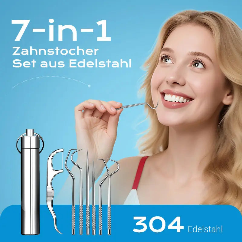 ⚡ Edelstahl Zahnstocher Set | Hygienisch & Langlebig 🦷✅ cetaut