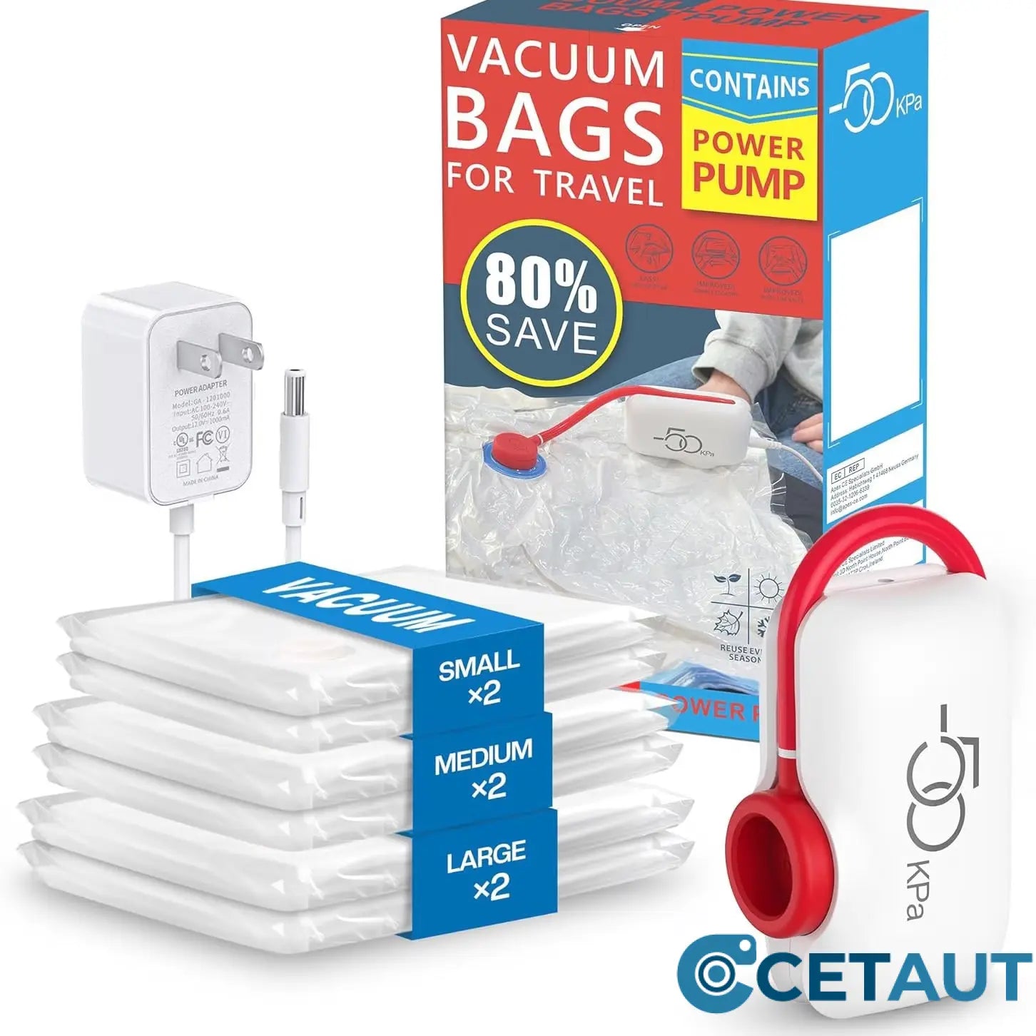 🎁 Grote uitverkoop 50% KORTING 🔥 6-delig USB elektrische vacuümpakket – Besparing van ruimte, reizen met weinig bagage! cetaut