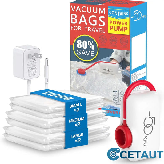 🎁 Grote uitverkoop 50% KORTING 🔥 6-delig USB elektrische vacuümpakket – Besparing van ruimte, reizen met weinig bagage! cetaut