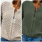 🔥2025 HOT SALE🔥Lässige Damen Strickjacke mit Reißverschluss und hohlem Design👗 cetaut