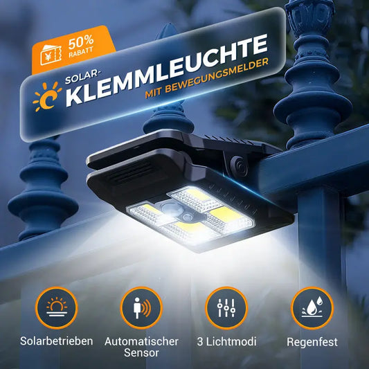 🌿 Solar-Clip-Leuchte mit Bewegungssensor – Jetzt 2 kaufen, 1 gratis! Perfekt für Garten, Balkon & Terrasse! 🏡✨ cetaut