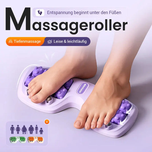 💜Der bequemste Blutkreislauf-Förderer💜Tragbarer Fußmassageroller mit Doppelwalze cetaut