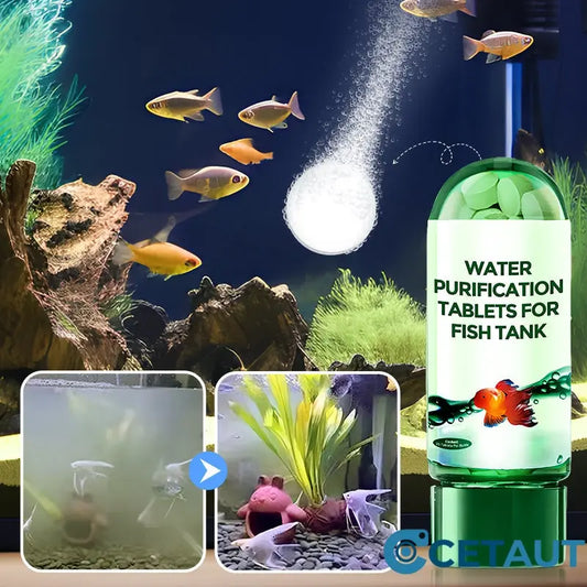 Leistungsstarke Tablette zur Reinigung von Aquarienwasser cetaut