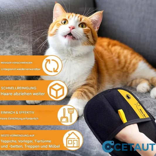 🔥Letzter Tag🐶🐱Doppelseitige Haustierpflegehandschuhe – Sauber, schnell und bequem! cetaut