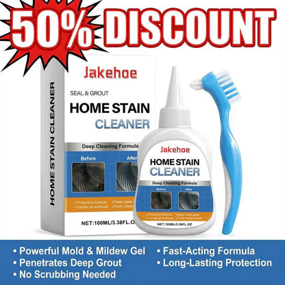 🔥LIMITED SALE -50%!💥 Schimmelentferner-Gel mit Bürstenkopf – Starkes Schimmel- und Fleckenreiniger für Dichtungen, Dusch-Fugen, Fliesenfugen & Badezimmer