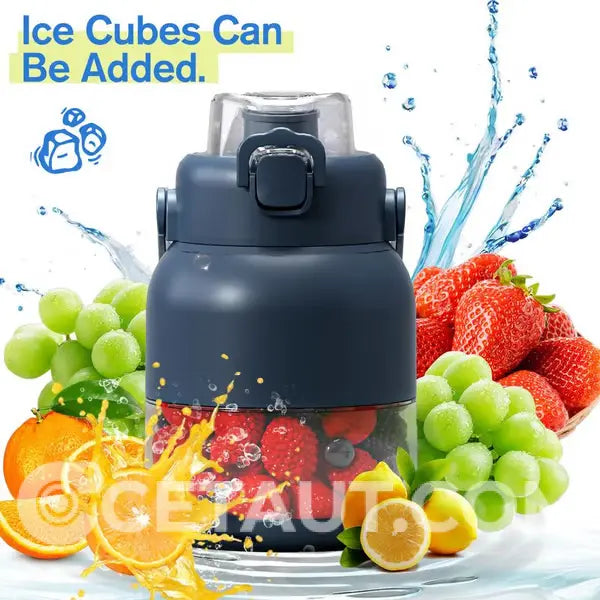 ⏳Begrenzte Zeit 50% Rabatt💥BPA-Free Electric Citrus Juicer 17 oz, Straw, Two Lids, Portable Blender for Smoothies, Shakes, Food Prep & Frozen Blending - Outdoorfun cetaut