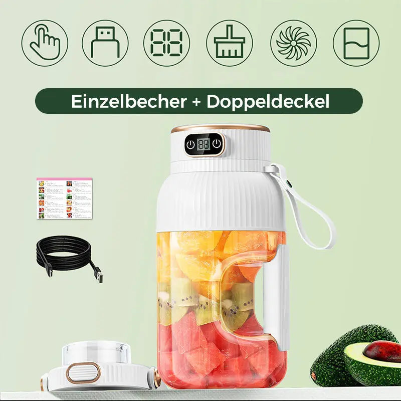 💥💥Sommer Heißer Verkauf ❄️Multifunctional Tragbare Saftpresse Tasse mit Digitalanzeige cetaut