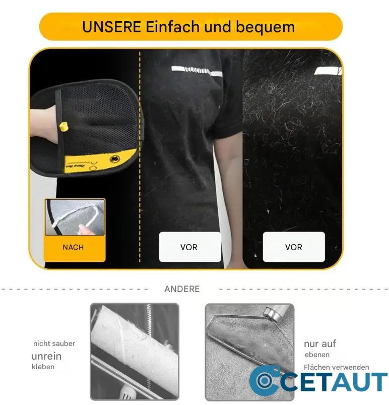🔥Letzter Tag🐶🐱Doppelseitige Haustierpflegehandschuhe – Sauber, schnell und bequem! cetaut