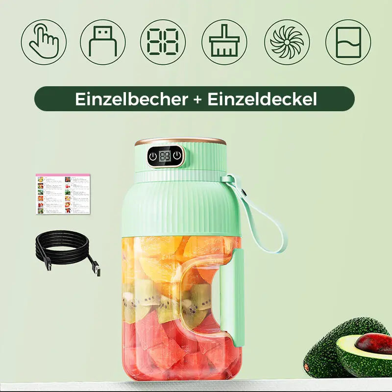 💥💥Sommer Heißer Verkauf ❄️Multifunctional Tragbare Saftpresse Tasse mit Digitalanzeige cetaut