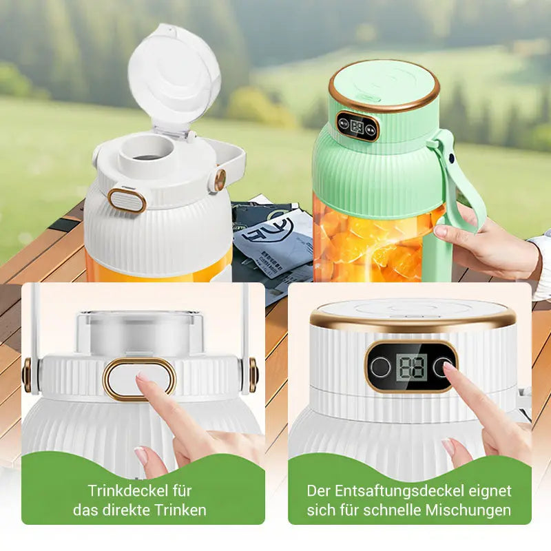 💥💥Sommer Heißer Verkauf ❄️Multifunctional Tragbare Saftpresse Tasse mit Digitalanzeige cetaut