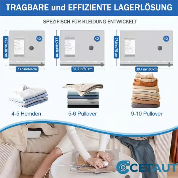 🎁 Grote uitverkoop 50% KORTING 🔥 6-delig USB elektrische vacuümpakket – Besparing van ruimte, reizen met weinig bagage! cetaut