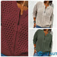 🔥2025 HOT SALE🔥Lässige Damen Strickjacke mit Reißverschluss und hohlem Design👗 cetaut
