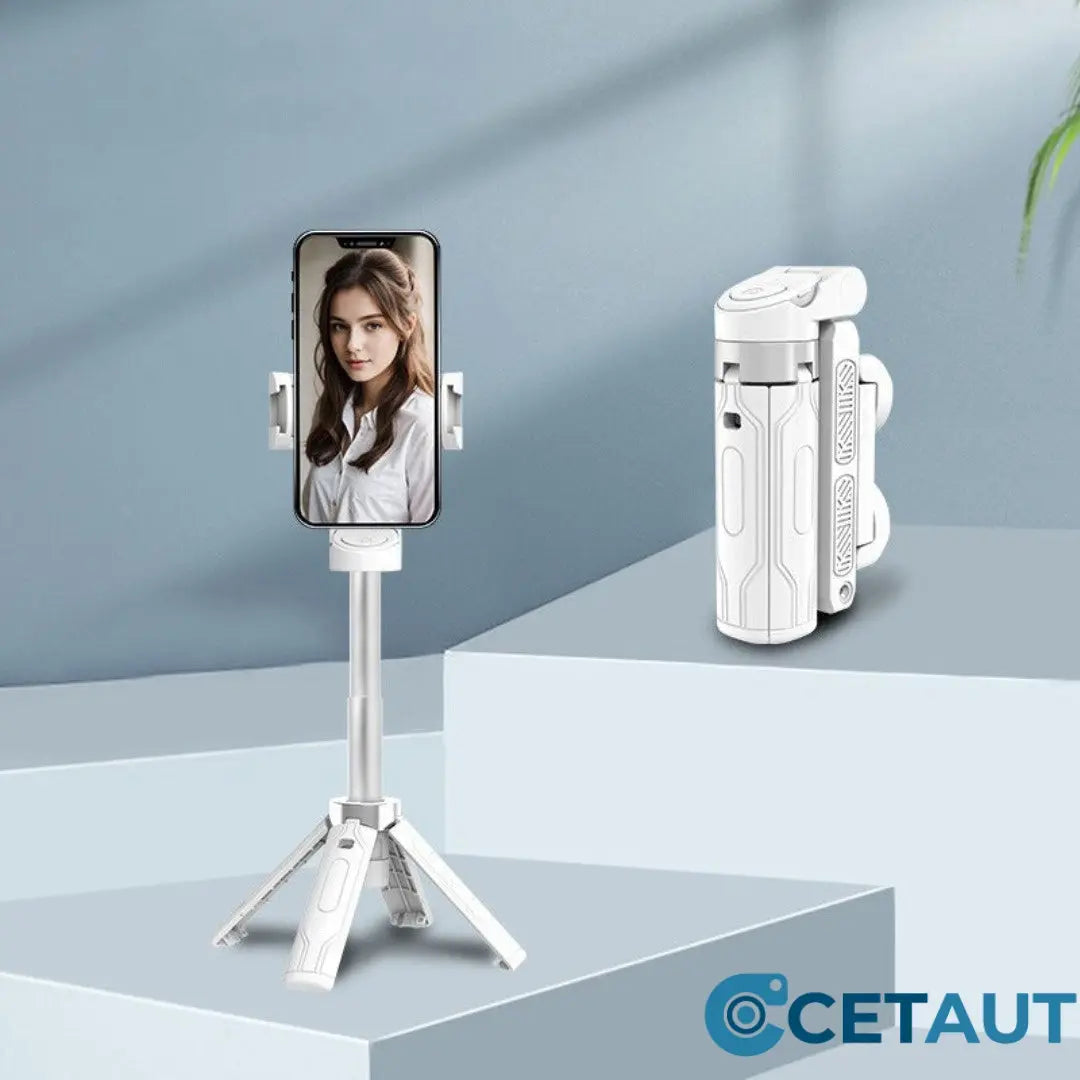 💥📱✨Ausziehbares Selfie Stick Stativ im Taschenformat mit abnehmbarer Fernbedienung cetaut