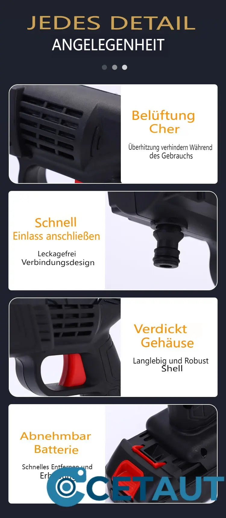 💥Heißer Verkauf 20% Rabatt🚗Schnurlose tragbare Multifunktions-Hochdruckwasserpistole cetaut