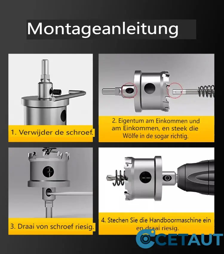 Professionelle Metallbohrer für schnelles, sicheres Bohren in Stahl – Made in Germany. Perfekt für Heim und Werkstatt. 🔧 cetaut