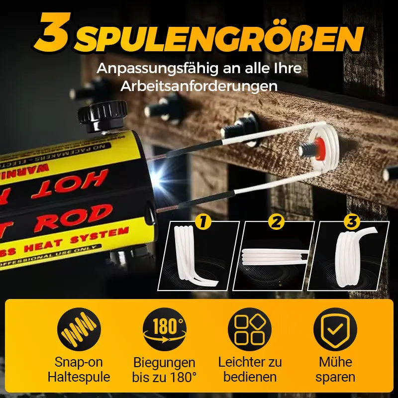 Magnetisches Induktionsheizungsset - 1100W Induktionshitze Werkzeug zum Entfernen von Bolzen cetaut