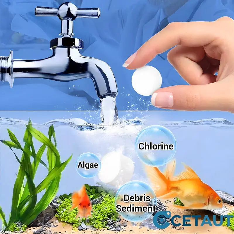 Leistungsstarke Tablette zur Reinigung von Aquarienwasser cetaut