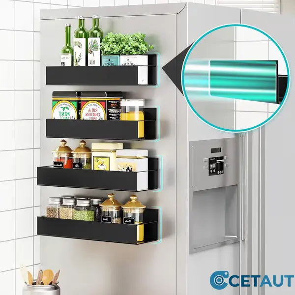 🔥Letzter Tag 49% Rabatt🔥Magnetisches Lagerregal ohne Lochen – Platzsparender Küchen-Organizer cetaut
