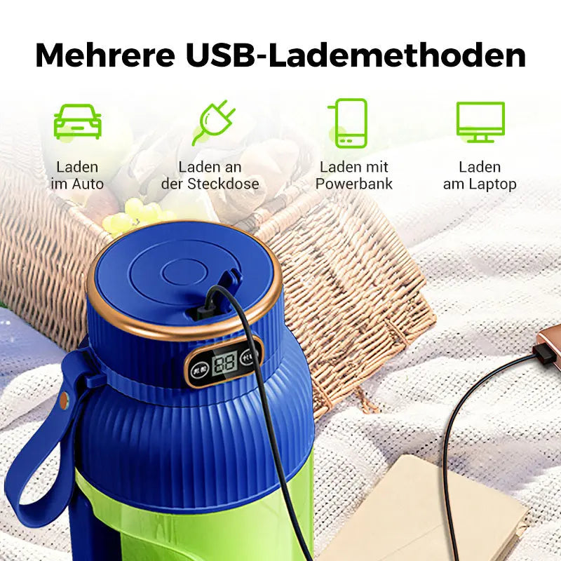 💥💥Sommer Heißer Verkauf ❄️Multifunctional Tragbare Saftpresse Tasse mit Digitalanzeige cetaut