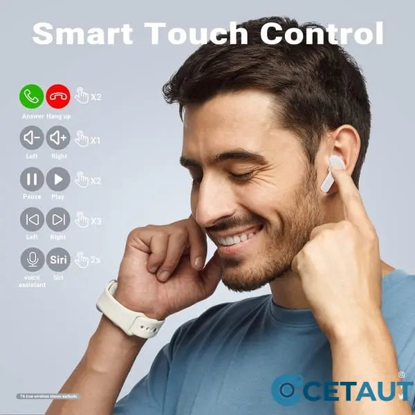 🔥50% discount - Bluetooth headphones with ENC noise canceling cetaut