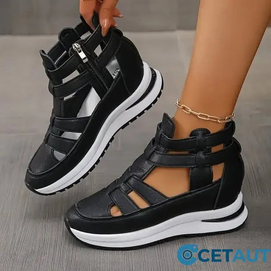 🔥Letzter Tag 50% Rabatt - Bequeme leichte Wedges mit seitlichem Reißverschluss cetaut