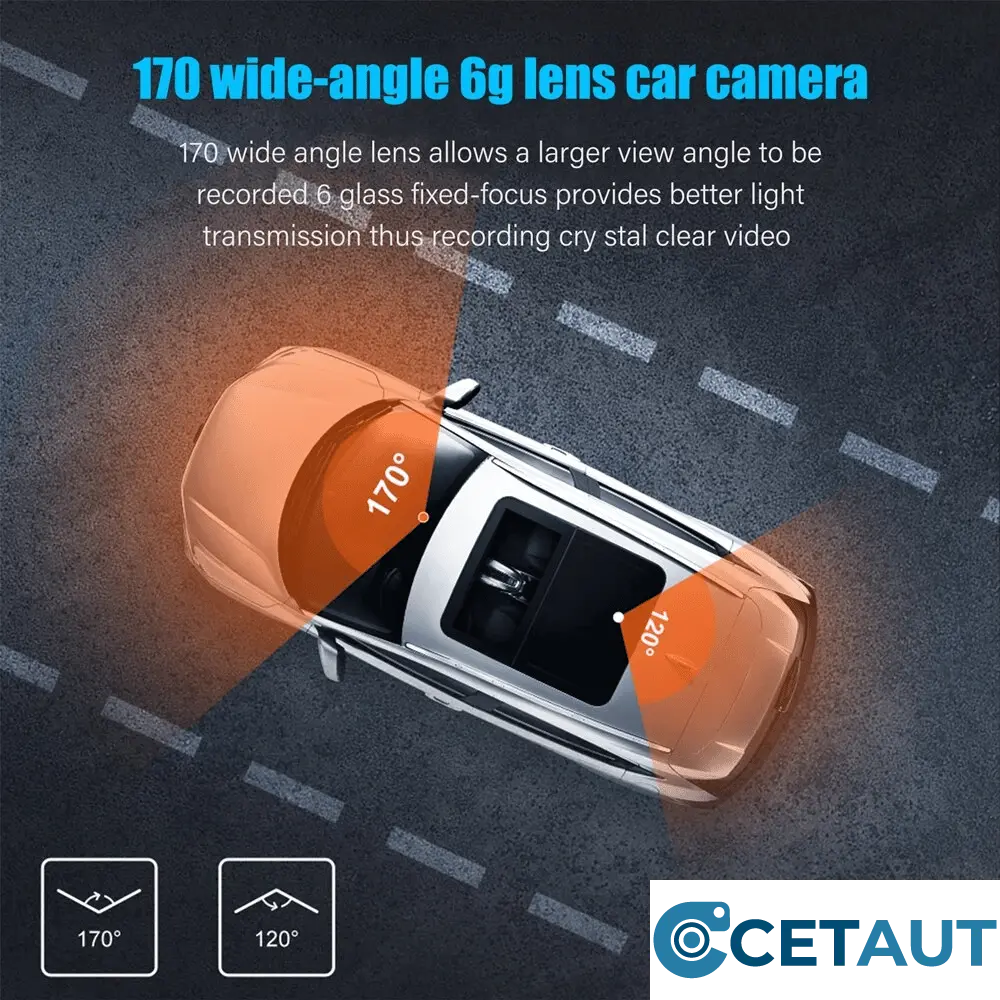 📹 Dual-Lens Dashcam mit 1080P HD & Nachtsicht – 170° Weitwinkel (Aktion: 49% sparen) cetaut