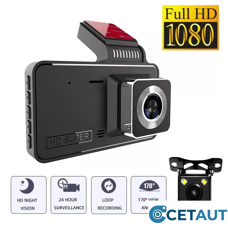 📹 Dual-Lens Dashcam mit 1080P HD & Nachtsicht – 170° Weitwinkel (Aktion: 49% sparen) cetaut