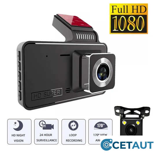 📹 Dual-Lens Dashcam mit 1080P HD & Nachtsicht – 170° Weitwinkel (Aktion: 49% sparen) cetaut