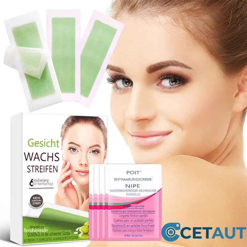 👉Glatt wie Seide, stark wie Wachs – 28 Tage ohne🔥  Rasieren50% RABATT🔥  auf 90er Pack Wachsstreifen zur Haarentfernung – Jetzt glatte Haut genießen! cetaut