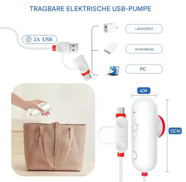 ⏳Begrenzte Zeit 50% Rabatt💥6er-Pack elektrische USB-Vakuum-Kompressionsbeutel – Platz sparen, leicht reisen! cetaut