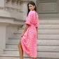 🌈🌻Sommer-Hot-Sale - 51% Rabatt🌸Damenkleid mit V-Ausschnitt und Druck cetaut