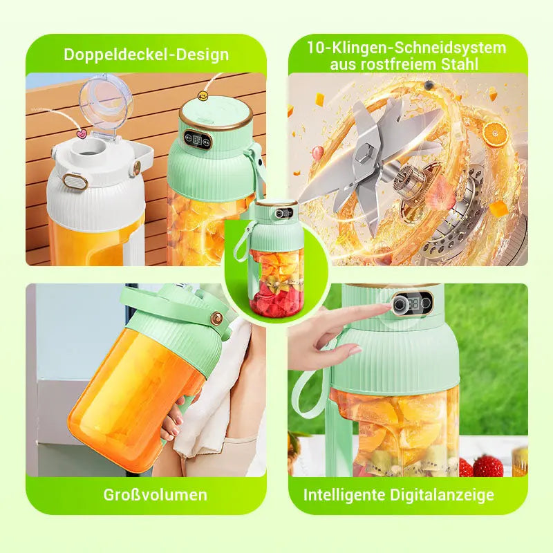 💥💥Sommer Heißer Verkauf ❄️Multifunctional Tragbare Saftpresse Tasse mit Digitalanzeige cetaut