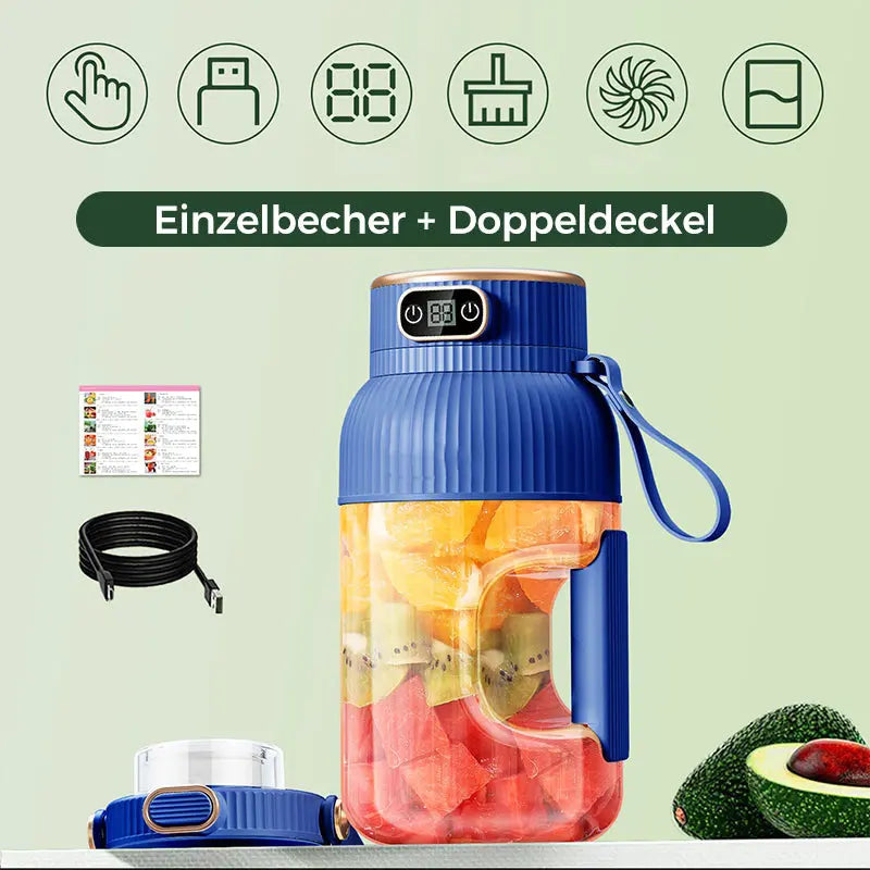 💥💥Sommer Heißer Verkauf ❄️Multifunctional Tragbare Saftpresse Tasse mit Digitalanzeige cetaut