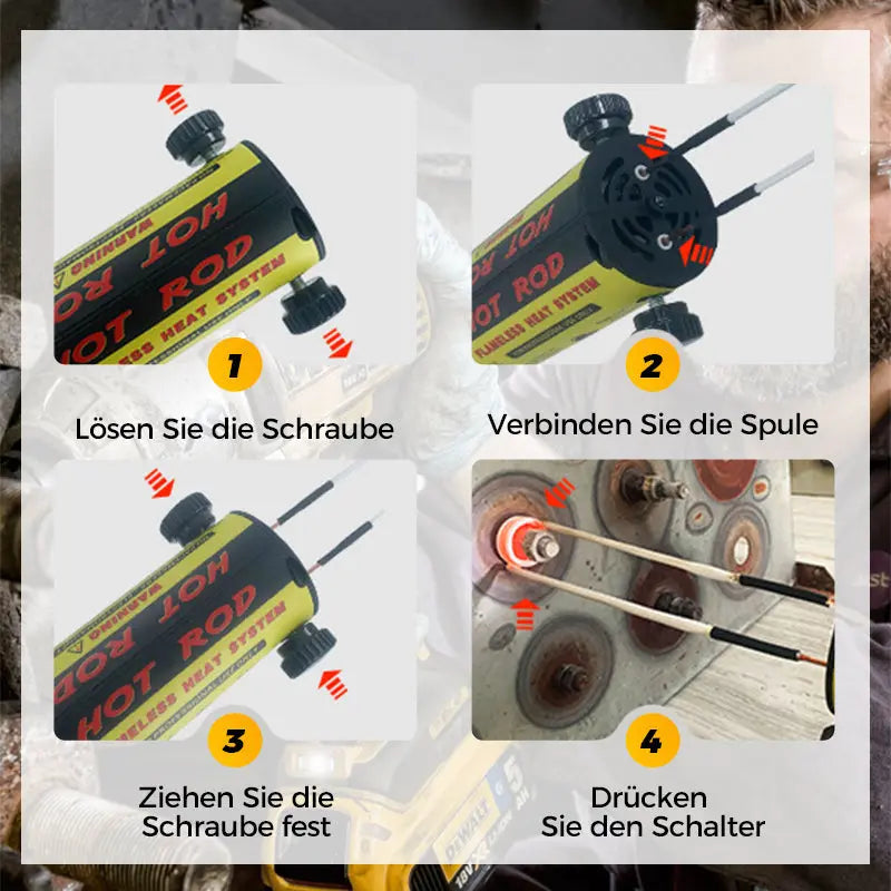 Magnetisches Induktionsheizungsset - 1100W Induktionshitze Werkzeug zum Entfernen von Bolzen cetaut