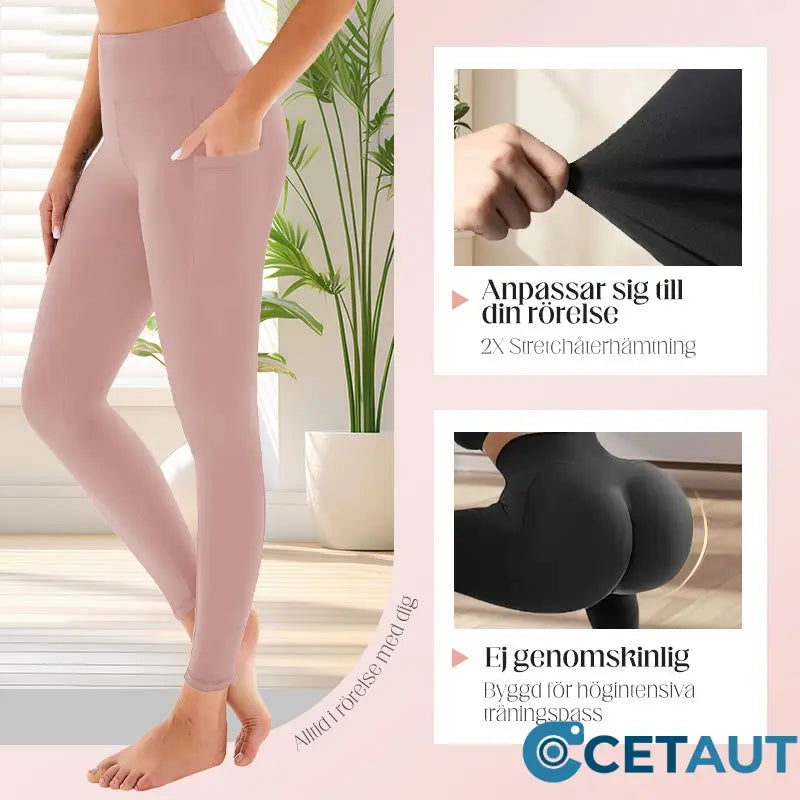 2025 SCHNÄPPCHEN 50% RABATT🌸Hohe Taille Po-Lifting Bauch-Kontrolle Formende Workout-Leggings mit Seitentasche cetaut